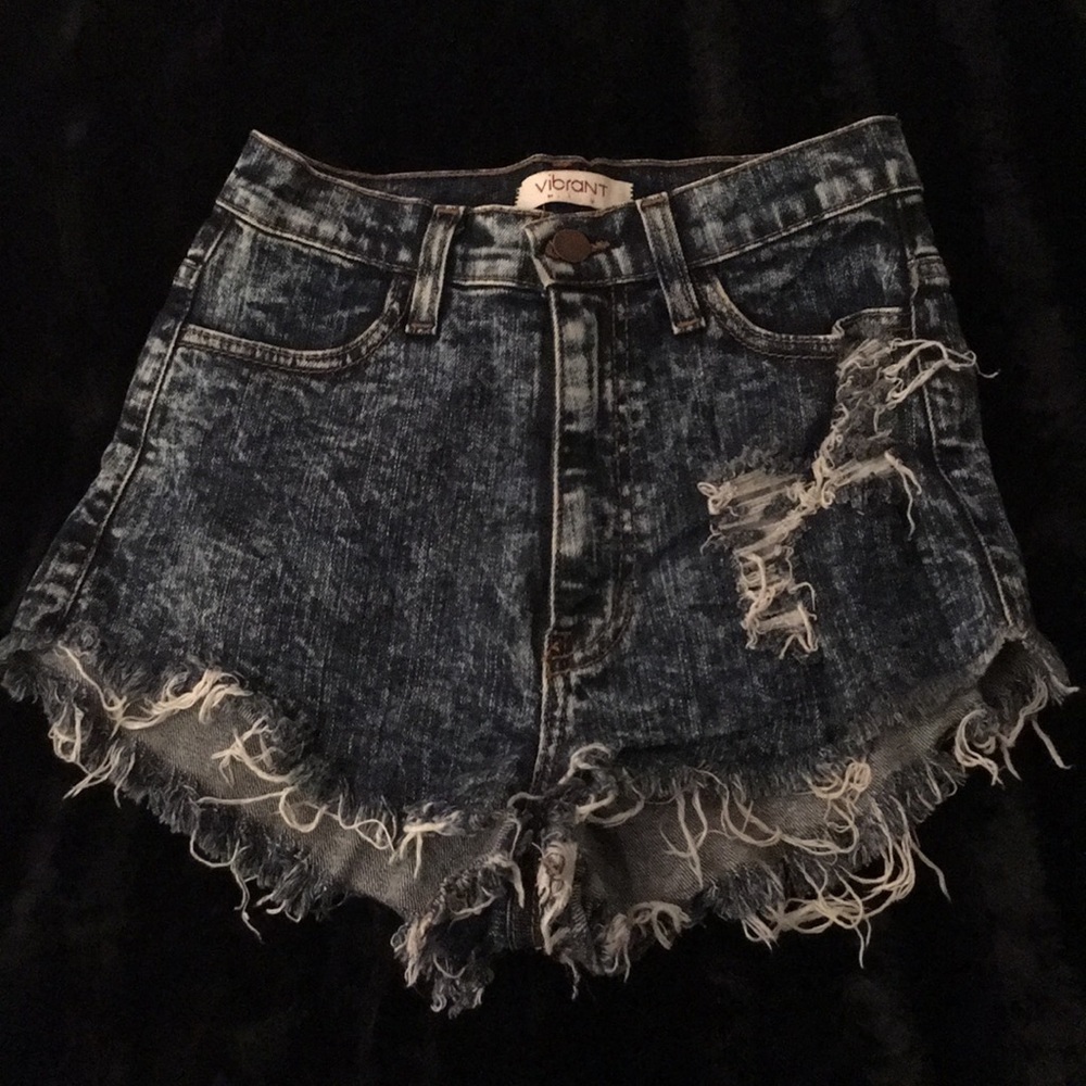 Vibrant MIU High Rise Denim shorts